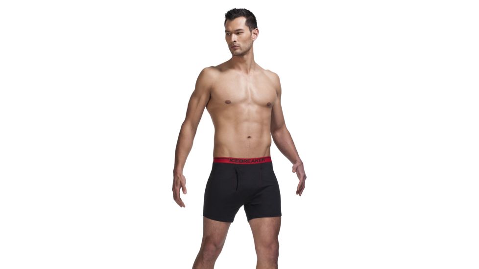 Icebreaker Anatomica Relaxed Boxer w/Fly - Men's-Carbon-Medium