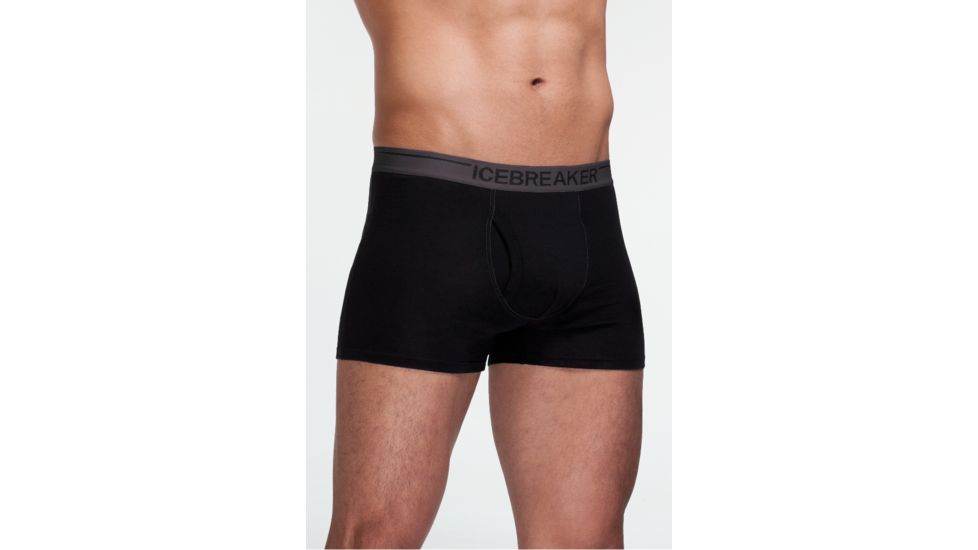 Icebreaker Anatomica Relaxed Boxer with Fly - Mens-Black/Monsoon-Large