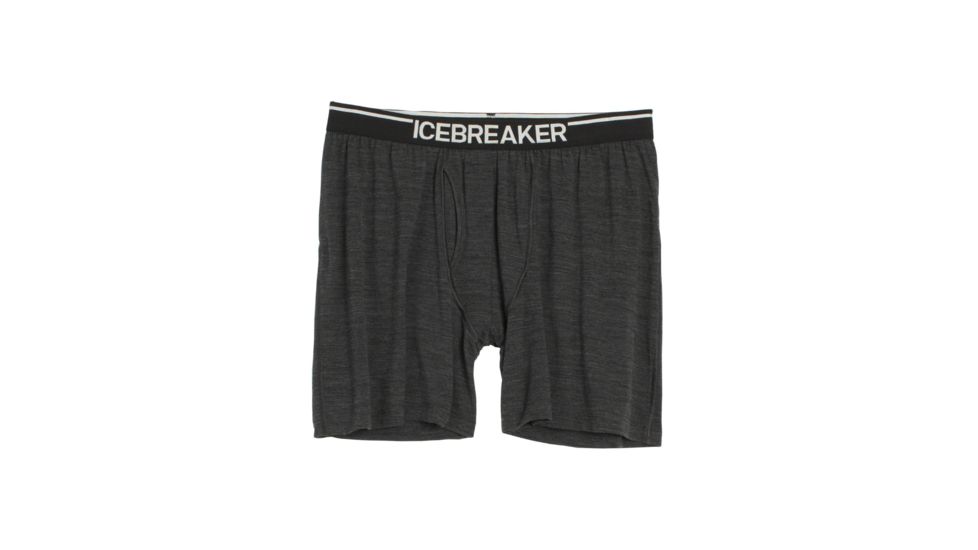 Anatomica Relaxed Boxer with Fly - Mens-Jet Heather/Black-X-Large