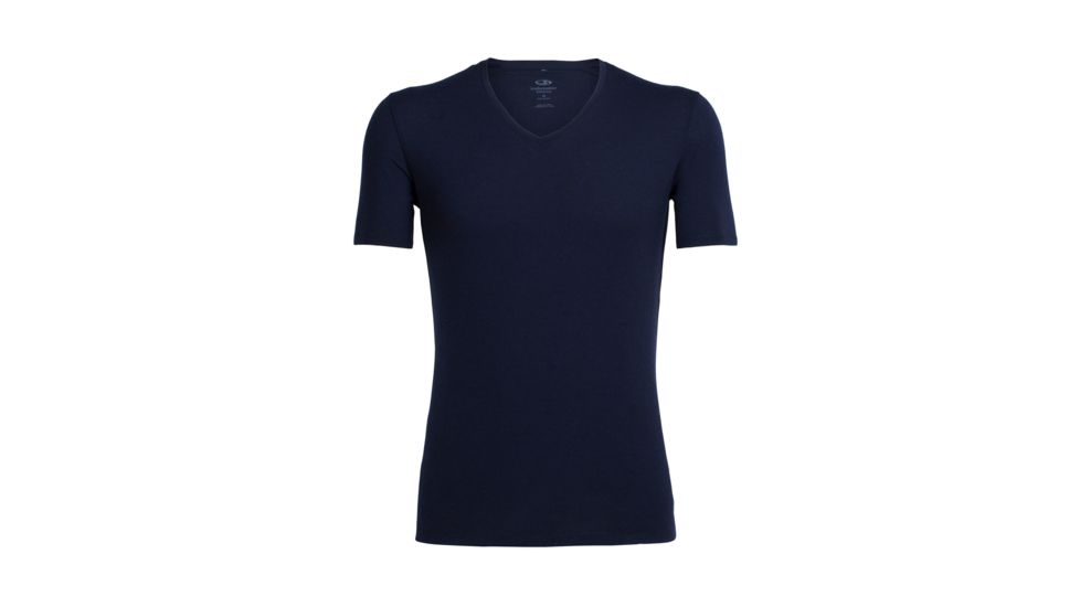 Icebreaker Anatomica Short Sleeve V, Midnight Navy, XL, 103661403XL