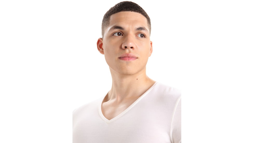Icebreaker Anatomica Short Sleeve V Neck T-Shirt - Mens, Snow, Extra Large, IB103661104XL