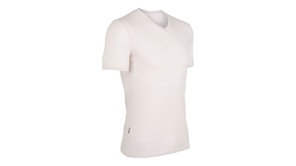Icebreaker Anatomica Short Sleeve V Top - Men's-Ivory/White-X-Large