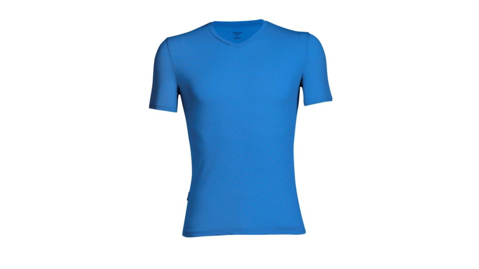 Icebreaker Anatomica Short Sleeve V Top - Men's-Pelorus/White-X-Large