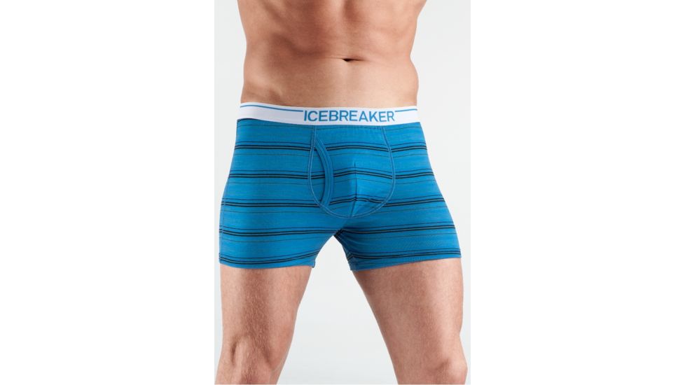 Icebreaker Anatomica Stripe Boxers with Fly - Men's-Force-Large