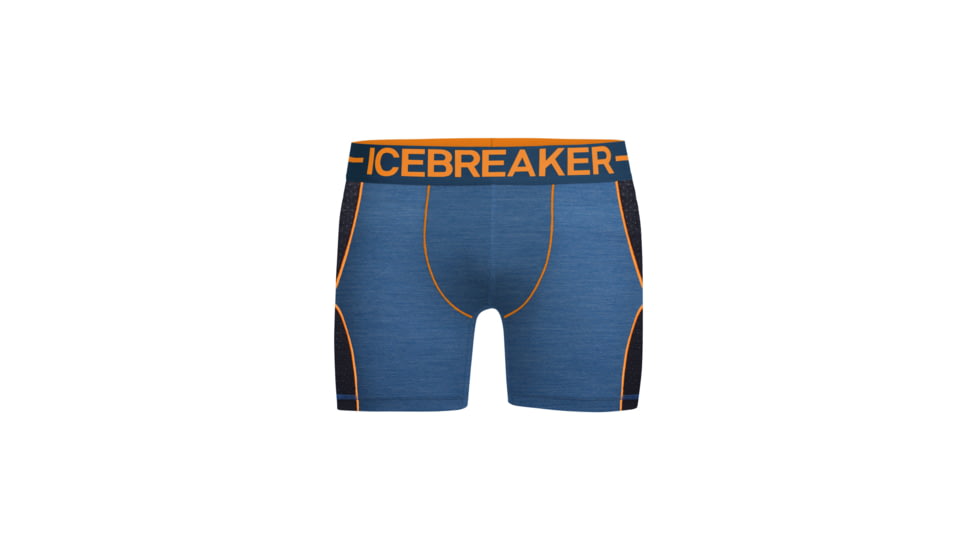 Icebreaker Anatomica Zone Boxers, Sea Blue Hthr/Koi, 2XL, 104113401XXL