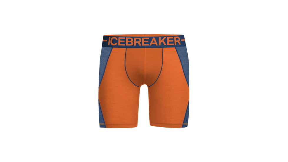 Icebreaker Anatomica Zone Long Boxers, Koi/Sea Blue Hthr, 2XL, 104114801XXL