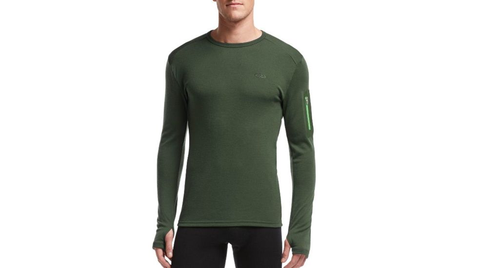Icebreaker Apex Long Sleeve Crew - Men's-Conifer/Balsam-Small