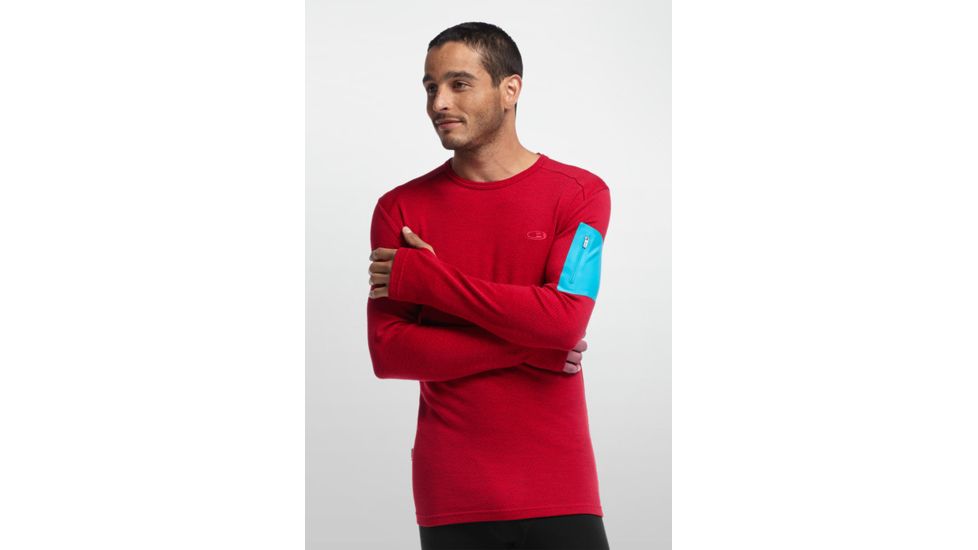 Icebreaker Apex Long Sleeve Crew Mountain Icon Top - Men's-Rocket-X-Large