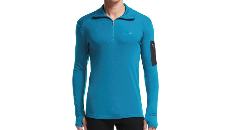 Apex Long Sleeve Half Zip - Mens-Alpine/Carbon-X-Large