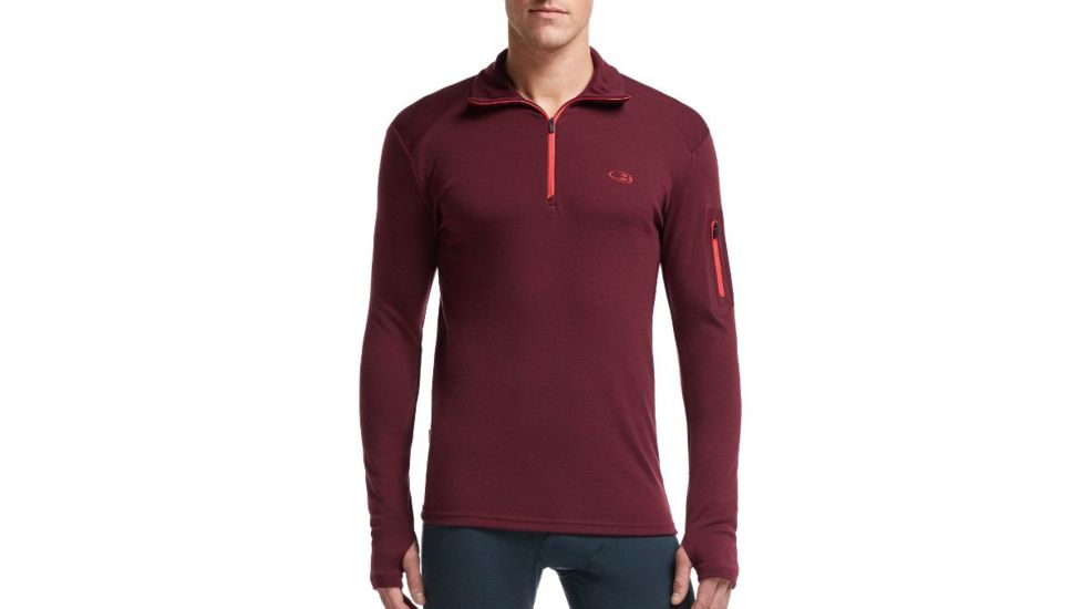 Apex Long Sleeve Half Zip - Mens-Redwood/Clay-XX-Large