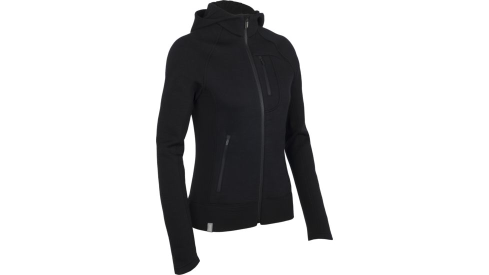 Icebreaker Arctic Hooded Jacket - Women's-Black-Large
