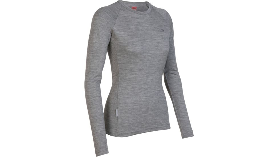 Icebreaker Body Fit Long Sleeve Crewe 260 - Women's-X-Small-Metro