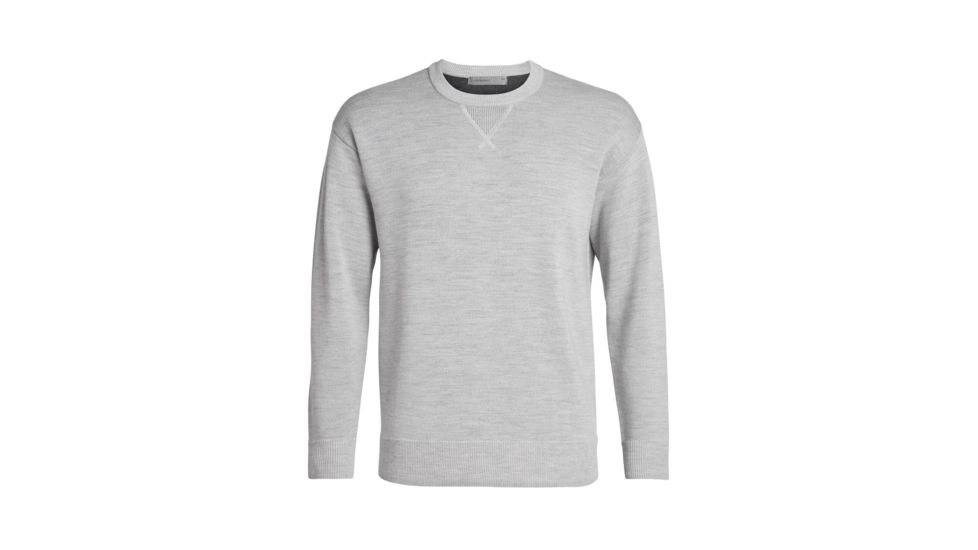 Icebreaker Carrigan Reversible Sweater Sweatshirt - Mens, STEEL HTHR, Large, 104894029L