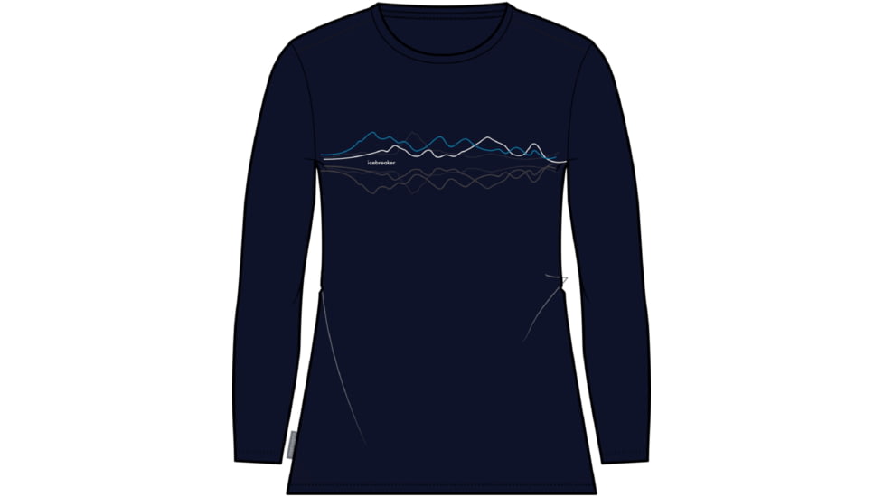 Icebreaker Central Classic Long Sleeve Icebreaker T-Shirt - Women's, Midnight Navy, Extra Large, IB0A56QT401XL