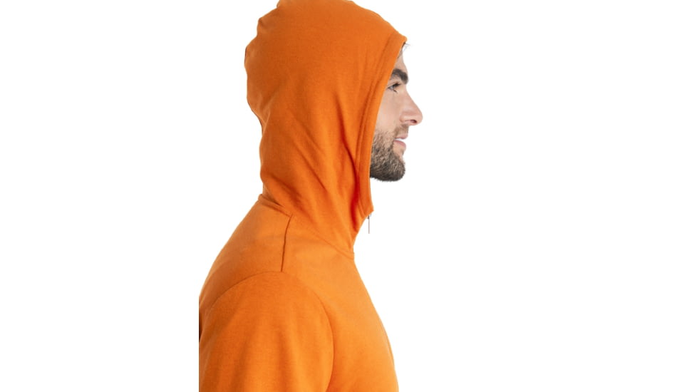 Icebreaker Central Classic Long Sleeve Zip Hoodie - Mens, Earth, Small, IB0A56O7865S