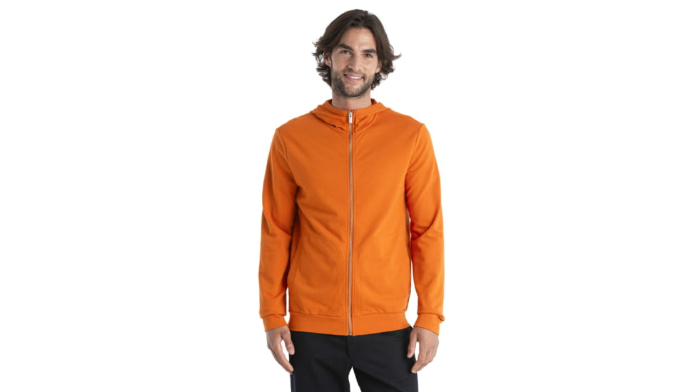 Icebreaker Central Classic Long Sleeve Zip Hoodie - Men's, Earth, Small, IB0A56O7865S
