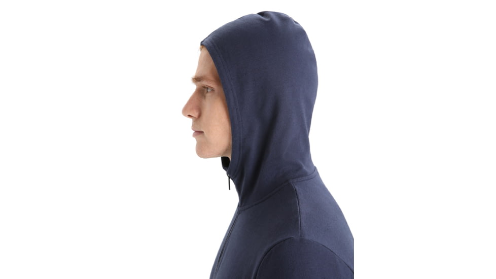 Icebreaker Central Classic Long Sleeve Zip Hoodie - Mens, Midnight Navy, Extra Large, IB0A56O7401XL