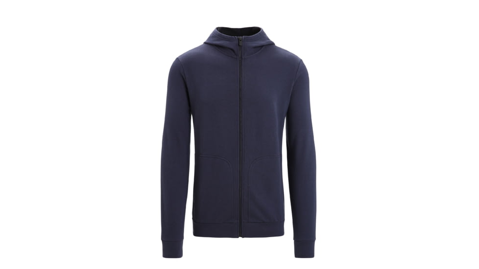 Icebreaker Central Classic Long Sleeve Zip Hoodie - Men's, Midnight Navy, Extra Large, IB0A56O7401XL