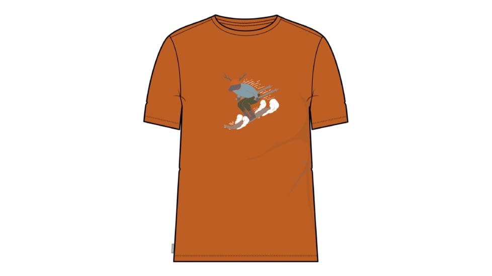 Icebreaker Central Classic Short Sleeve Ski Rider T-Shirt - Men's, Earth, Extra Small, IB0A56S8865XS
