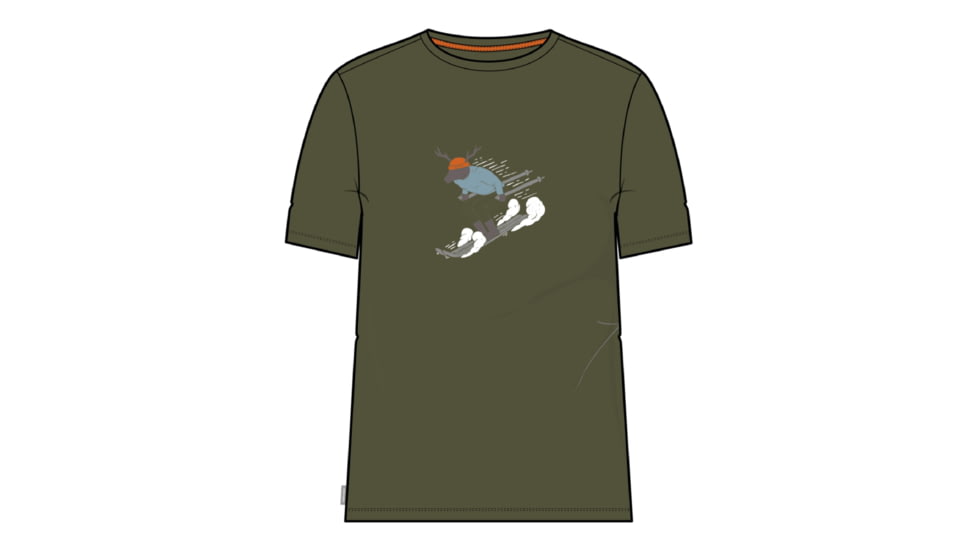 Icebreaker Central Classic Short Sleeve Ski Rider T-Shirt - Men's, Loden, Small, IB0A56S8069S
