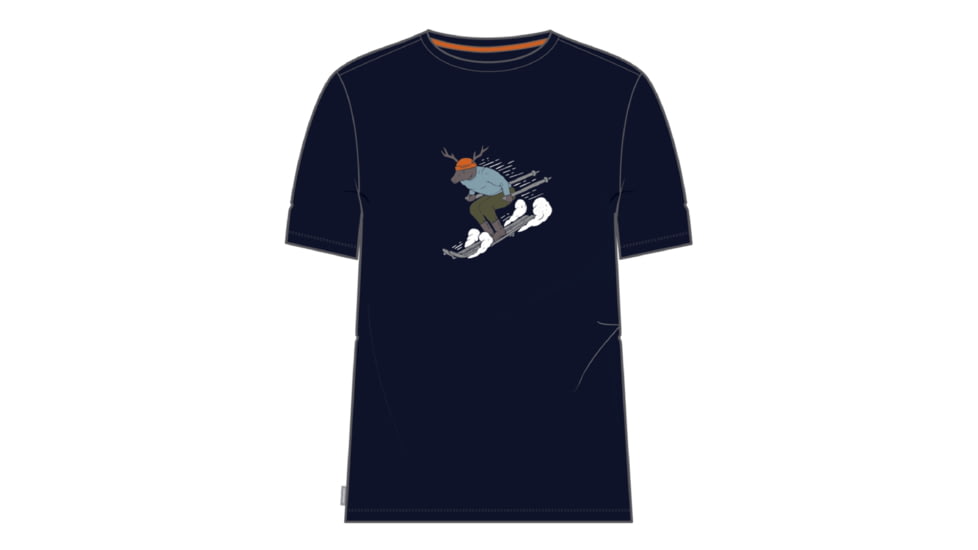 Icebreaker Central Classic Short Sleeve Ski Rider T-Shirt - Men's, Midnight Navy, 2XL, IB0A56S8401XXL