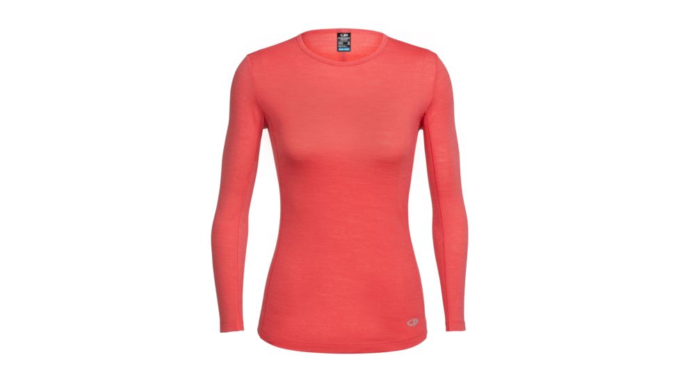 Icebreaker Comet Lite Long Sleeve Crewe, Poppy Red, L, 104270601L