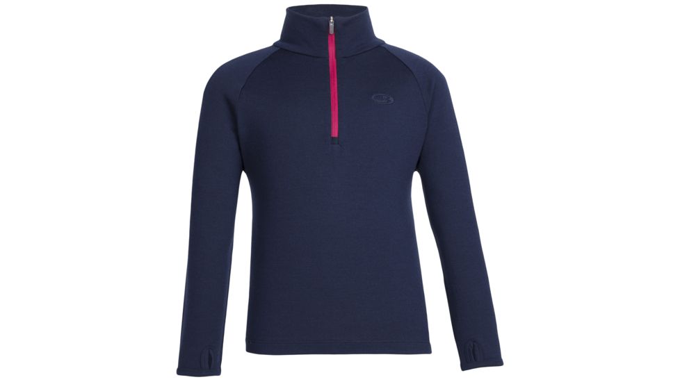 Icebreaker Compass Long Sleeve Half Zip - Kids'-Admiral/Admiral-8
