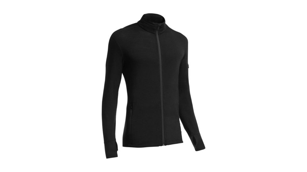 Icebreaker Compass Long Sleeve Zip - Men's -Black-X-Large