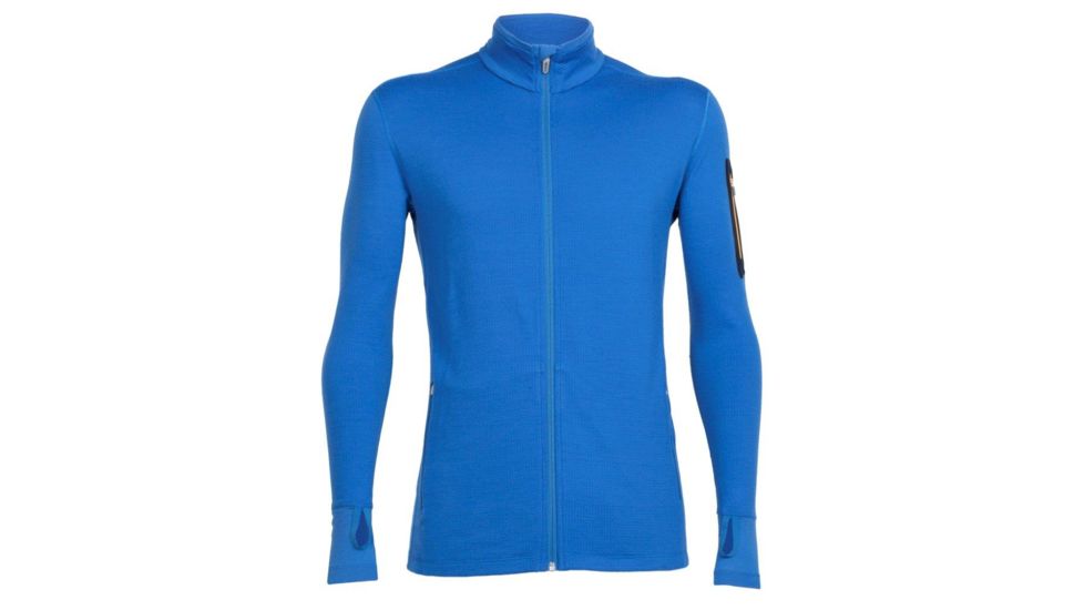 Icebreaker Compass Long Sleeve Zip - Men's -Pelorus/Admiral/Bolt-Large
