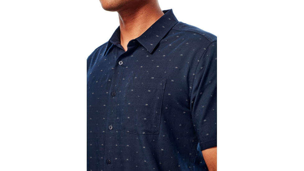 Icebreaker Compass Short Sleeve Shirt, Midnight Navy, M, 103611402M