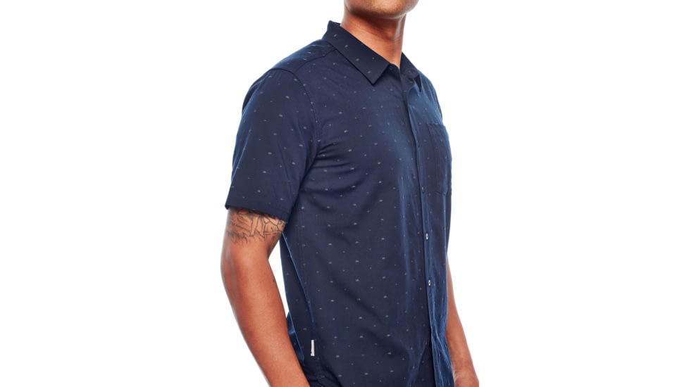 Icebreaker Compass Short Sleeve Shirt, Midnight Navy, M, 103611402M