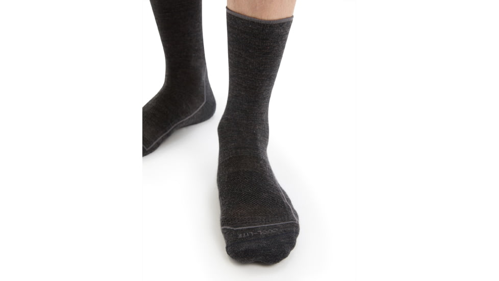 Icebreaker Cool-Lite Hike 3Q Crew Socks - Mens, Jet Heather/Monsoon, Large, IB104661782L