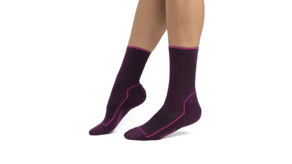 Icebreaker Cool-Lite Hike 3Q Crew Socks - Womens, Nightshade/Tempo, Small, IB104662907S