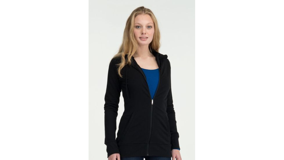 Icebreaker Crush Long Sleeve Hood Clearance - Women's-Black-Medium