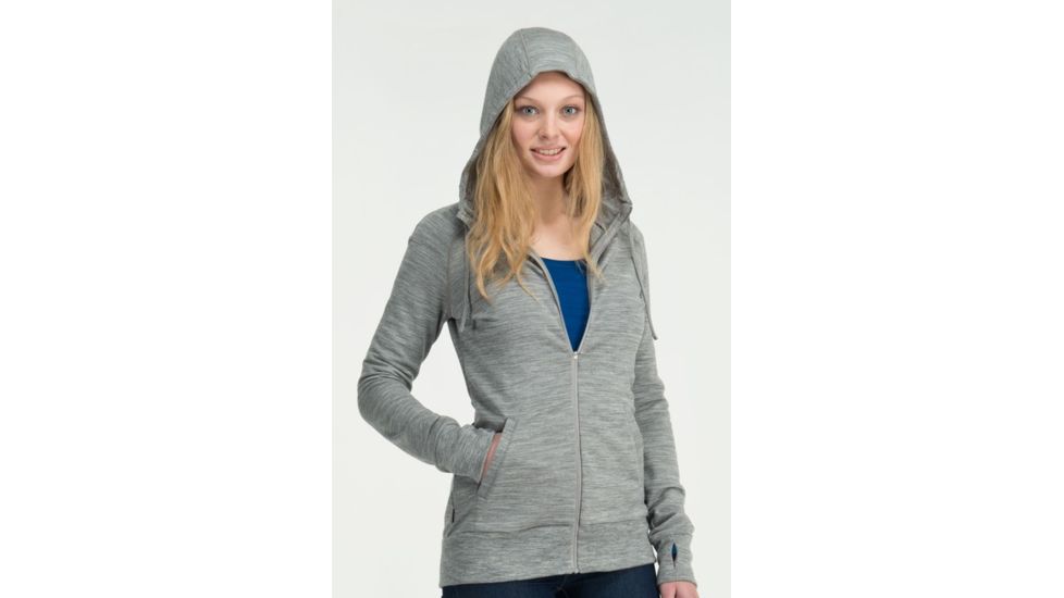 Icebreaker Crush Long Sleeve Hood Clearance - Women's-Metro-Large