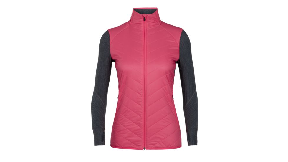 Icebreaker Descender Hybrid Jacket - Womens, Jet Heather/Prism, Medium, 104282-002-M