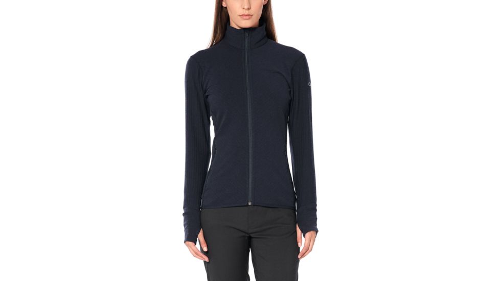 Icebreaker Descender Long Sleeve Zip - Womens, Midnight Navy, Small, 103900423S