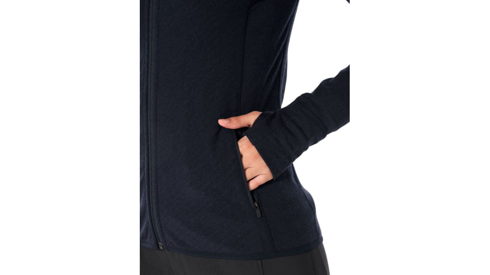 Icebreaker Descender Long Sleeve Zip - Womens, Midnight Navy, Small, 103900423S