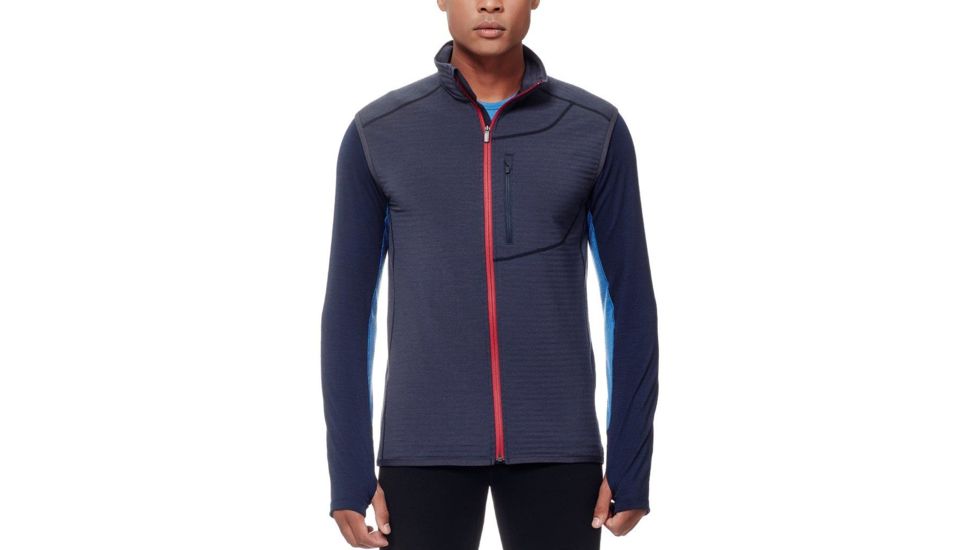 Icebreaker Descender Vest - Men's-Stealth/Oxblood-X-Large