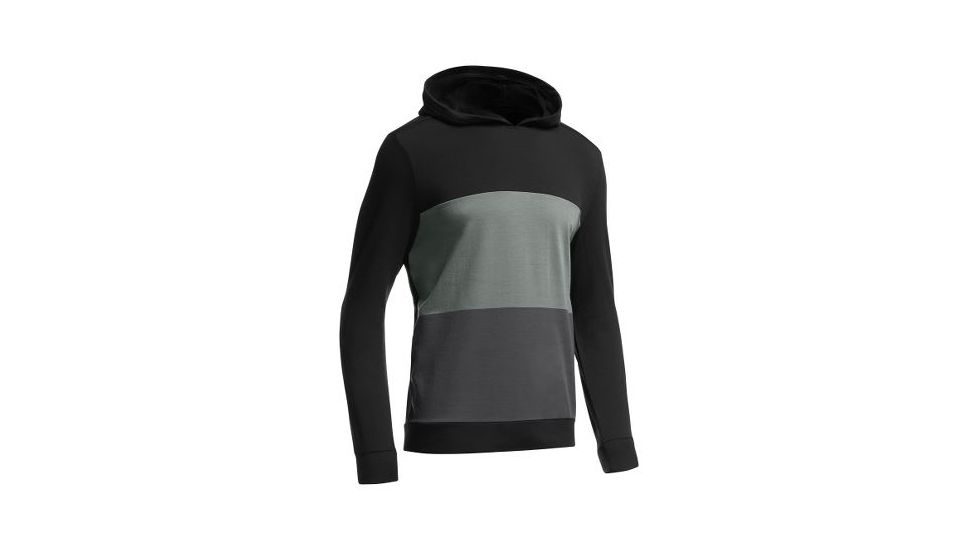 Escape Long Sleeve Hood - Mens-Black/Metal/Monsoon-Medium