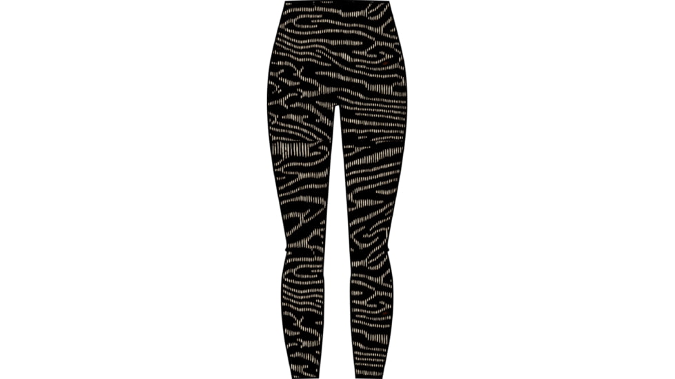Icebreaker Fastray High Rise Topo Lines Tights - Women's, Black/Snow/Aop, Extra Large, IB0A56U8991XL