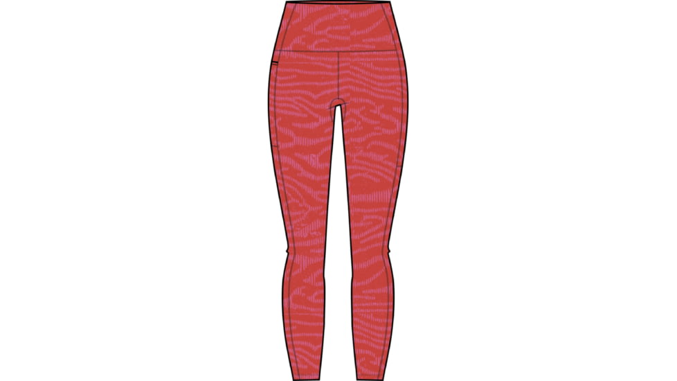 Icebreaker Fastray High Rise Topo Lines Tights - Women's, Electron Pink/Tempo/Aop, Extra Small, IB0A56U8992XS