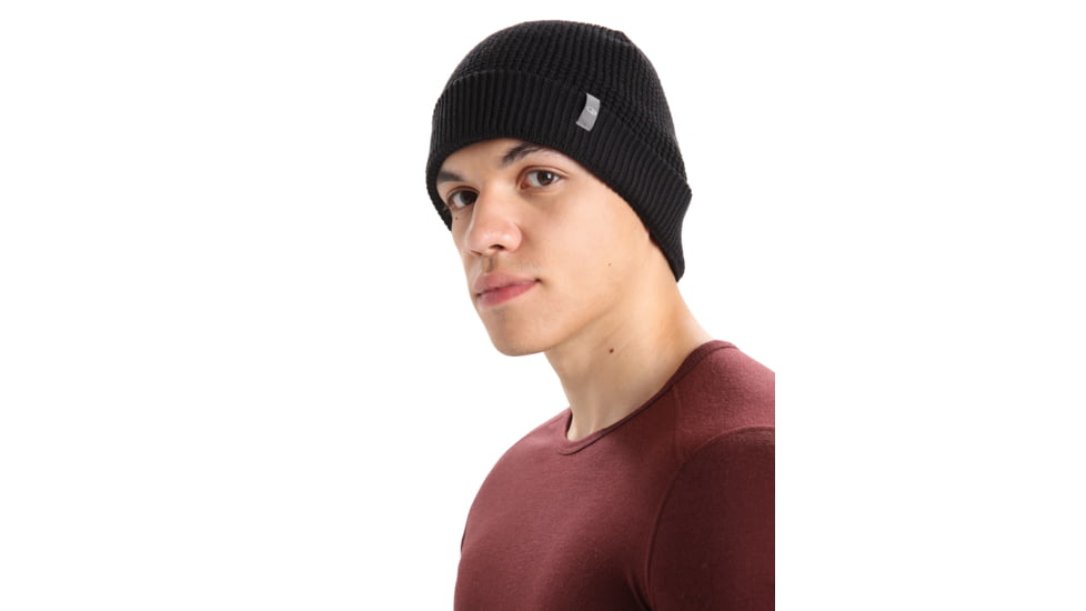 Icebreaker Feadan Slouch Beanie, Black, One Size, IB105238001OS