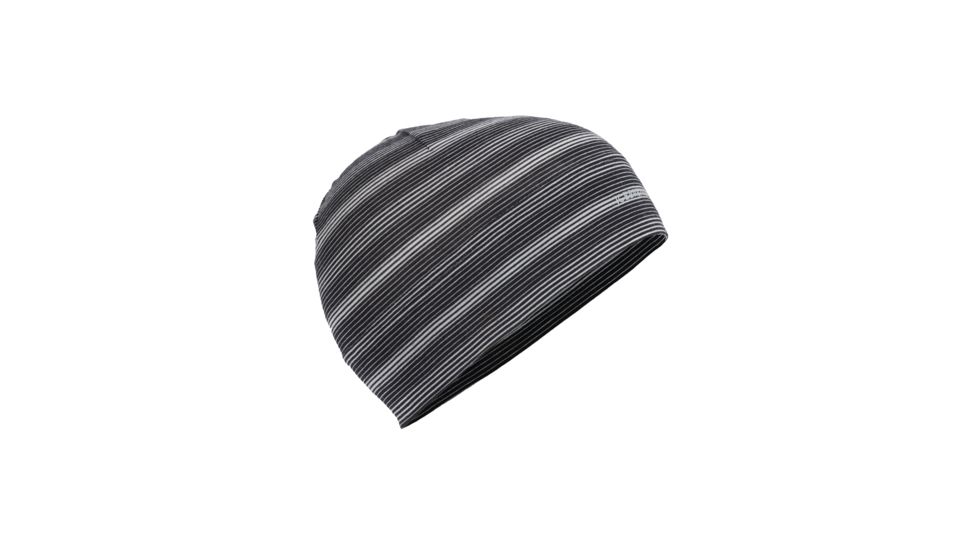 Icebreaker Flexi Beanie - Men's -Stripe Snow/Black-One Size