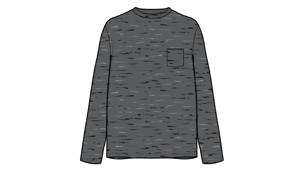 Icebreaker Granary Long Sleeve Pocket T-Shirt - Men's, Gritstone Heather, 2XL, IB0A56CH004XXL
