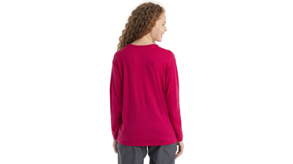 Icebreaker Granary Long Sleeve T-Shirt - Womens, Electron Pink, Small, IB0A56D4851S