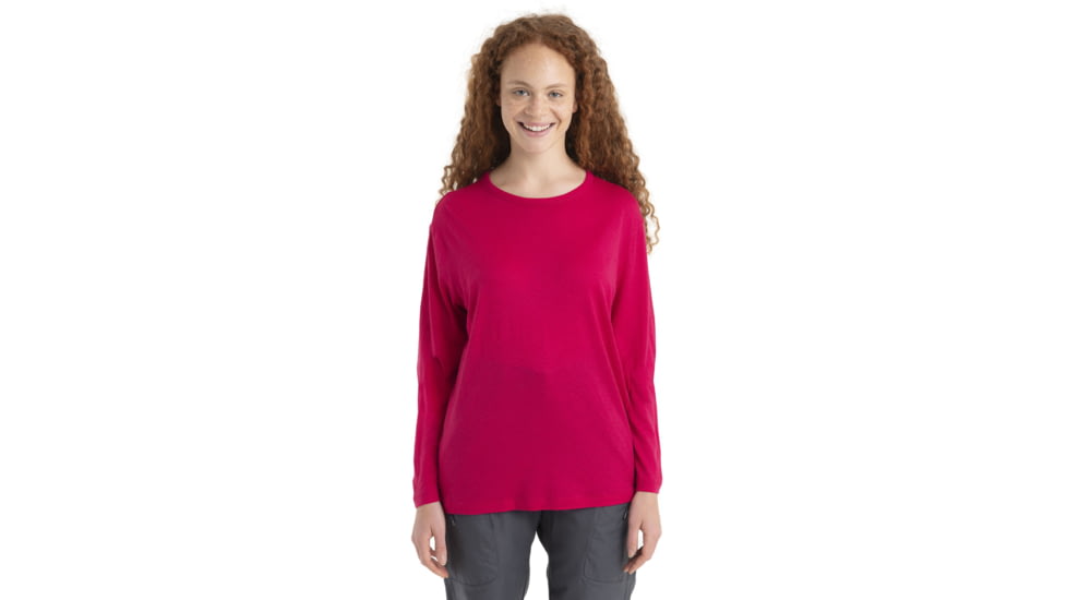 Icebreaker Granary Long Sleeve T-Shirt - Women's, Electron Pink, Small, IB0A56D4851S