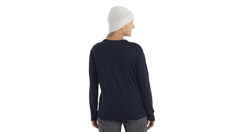 Icebreaker Granary Long Sleeve T-Shirt - Womens, Midnight Navy, Extra Small, IB0A56D4401XS
