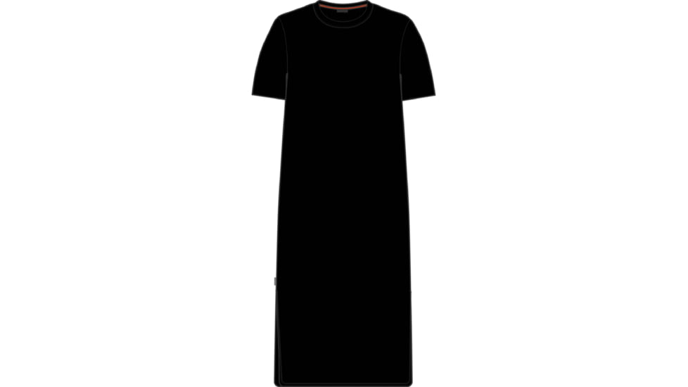 Icebreaker Granary Tee Dress - Women's, Black, Extra Small, IB0A56EO001XS