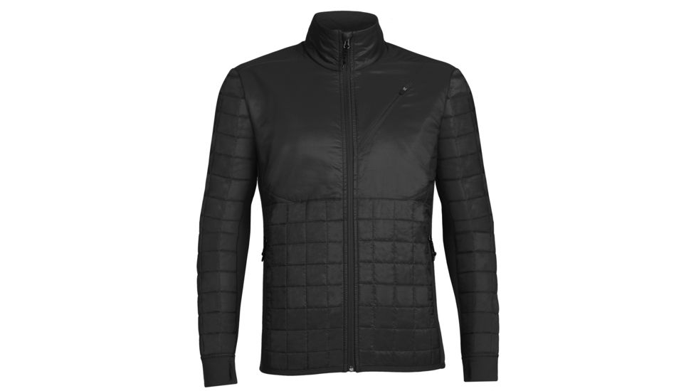 Icebreaker Helix Long Sleeve Zip Jacket - Men's-Black/Black/Black-X-Large